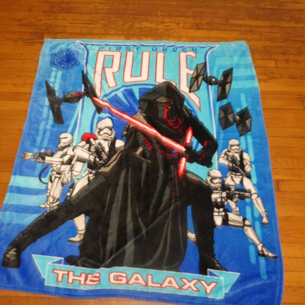 Star Wars Throw Blanket, 50” x 60”, FIRST ORDER RULE - THE GALAXY, Polyester